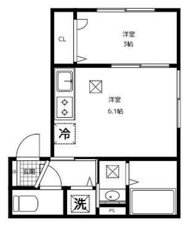 横浜元町ガーデン離宮Ｂの物件間取画像